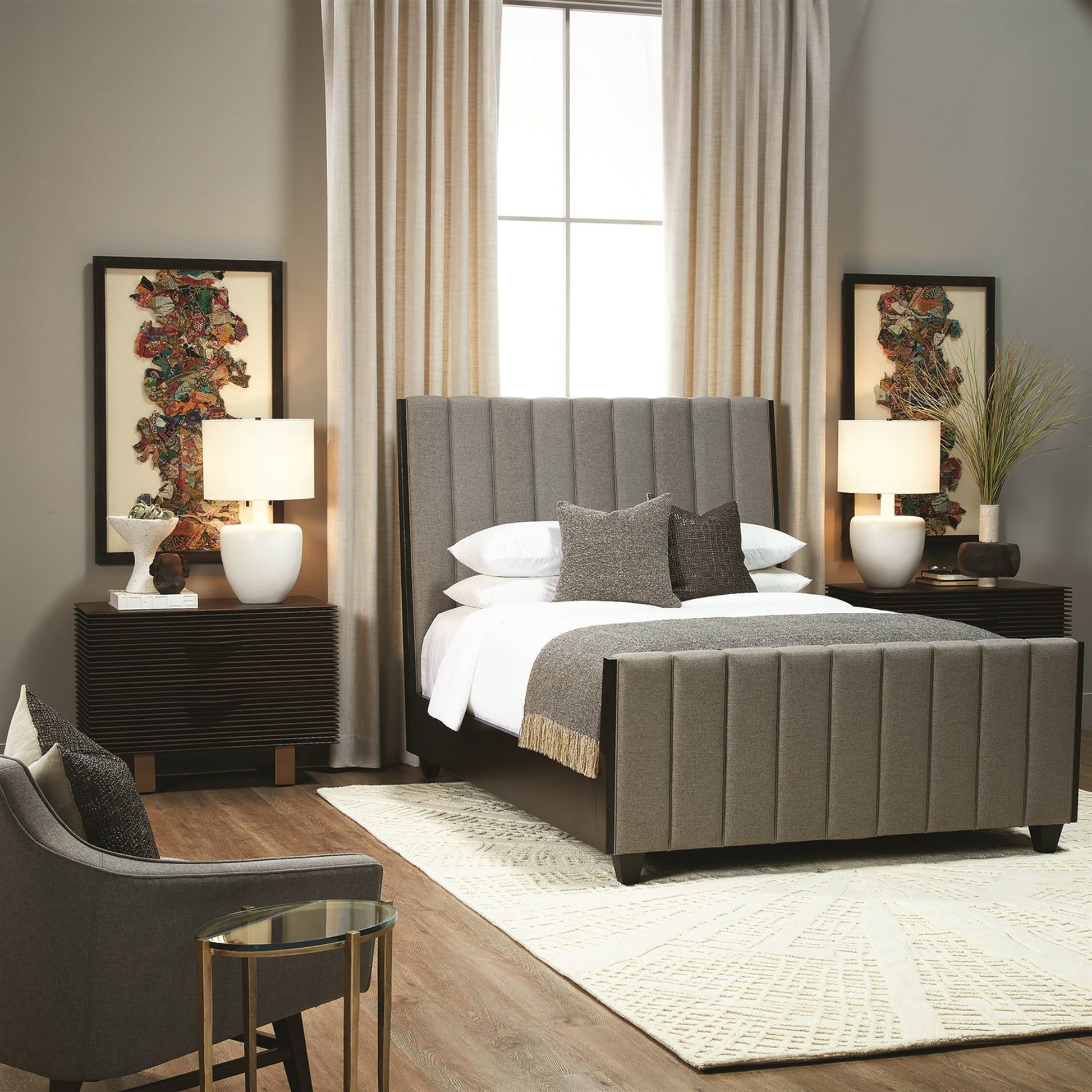 Channel Bed by Global Views. Made from unique in a transitional style.