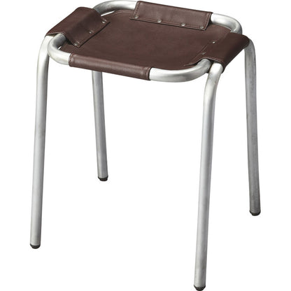 Putnam Industrial Chic Stool by Butler Specialty Company in multi-color and industrial chic. Made from canvas, zink finish in a modern style.