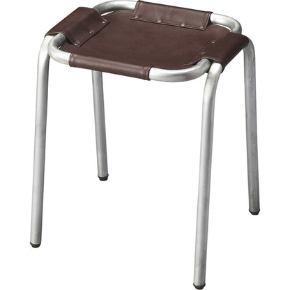 Putnam Industrial Chic Stool by Butler Specialty Company in multi-color and industrial chic. Made from canvas, zink finish in a modern style.