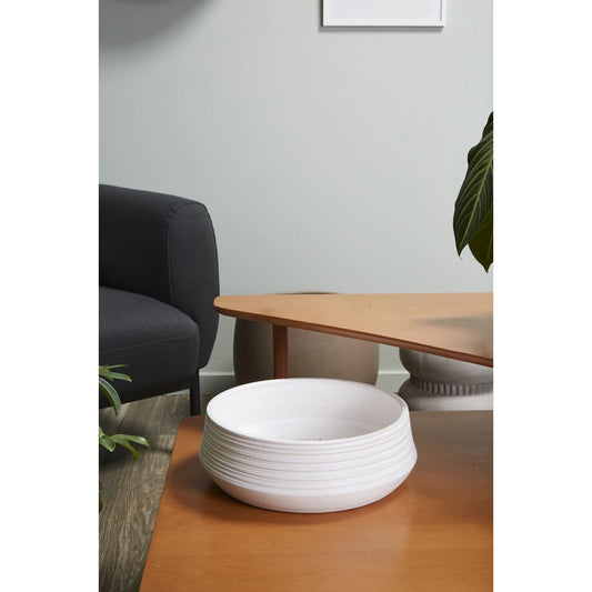 Offshore Bowl by Accent Decor in white. Made from ceramic in a modern style.