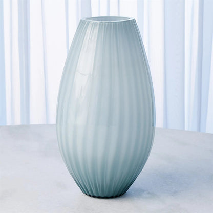 Cased Glass Stripe Vase by Global Views in blue. Made from unique in a modern style.