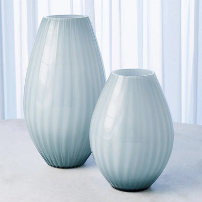 Cased Glass Stripe Vase by Global Views in blue. Made from unique in a modern style.