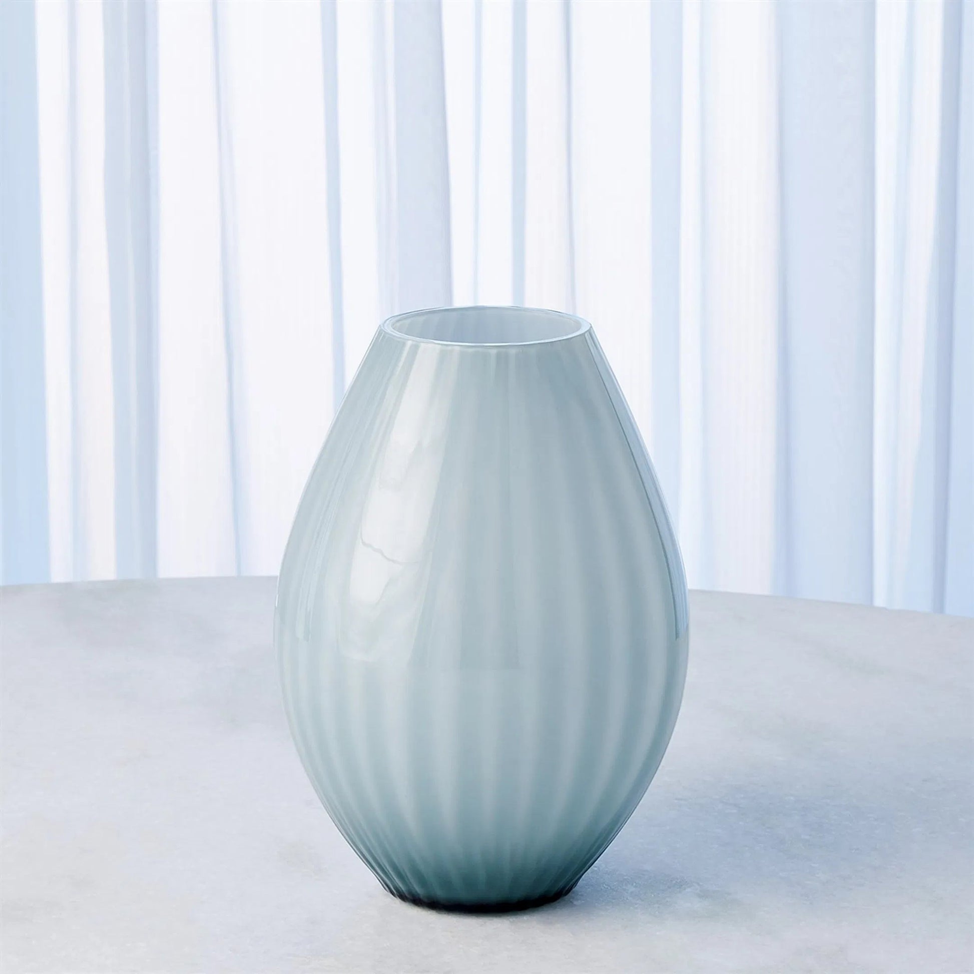 Cased Glass Stripe Vase by Global Views in blue. Made from unique in a modern style.