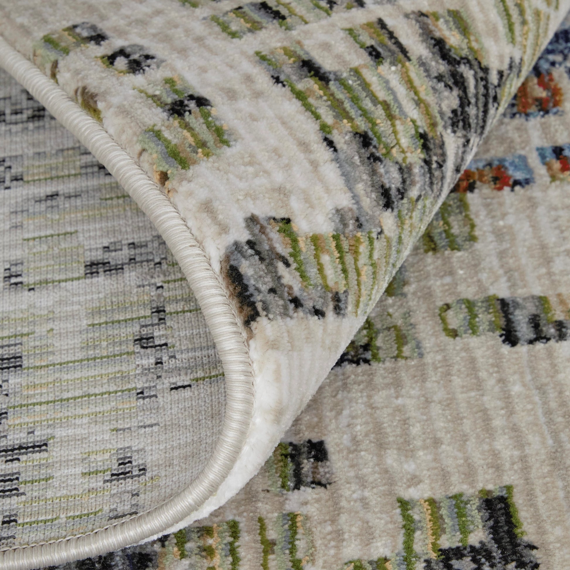 Sonora Rug - SNR39NVF by Feizy in ivory, green, blue. Made from polypropylene, polyester, viscose in a unique style.