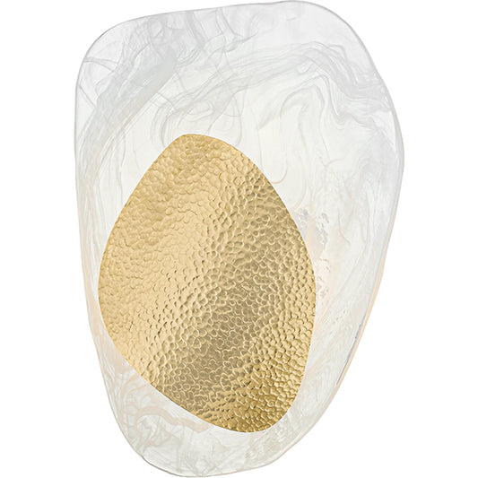 Bilbao Wall Sconce by Corbett in vintage brass. Made from brass in a unique style.