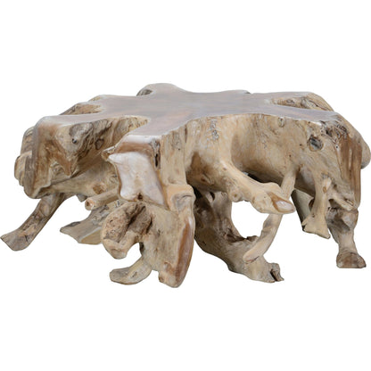 Cypress Coffee Table by Classic Home in natural white wash. Made from teak wood in a cottage & farmhouse style.