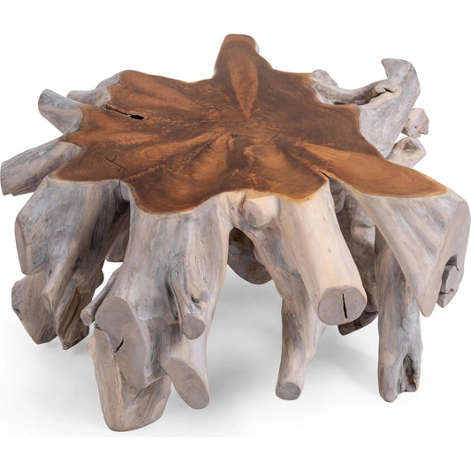 Cypress Coffee Table by Classic Home in natural white wash. Made from teak wood in a cottage & farmhouse style.
