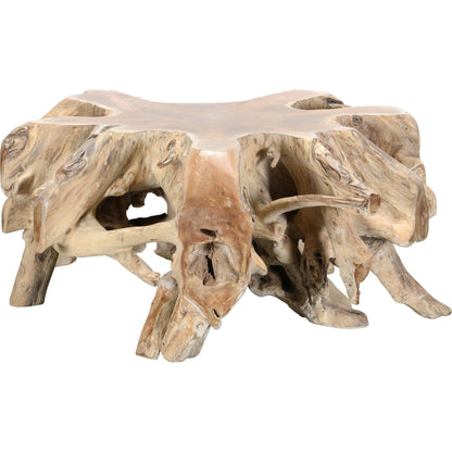 Cypress Coffee Table by Classic Home in natural white wash. Made from teak wood in a cottage & farmhouse style.