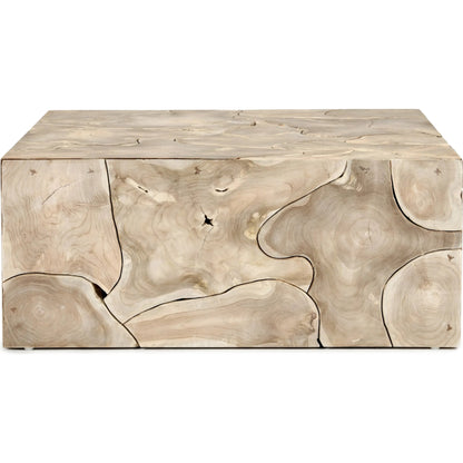 Sorrento Teak Wood Square Coffee Table by Classic Home. Made from teak wood in a cottage & farmhouse style.