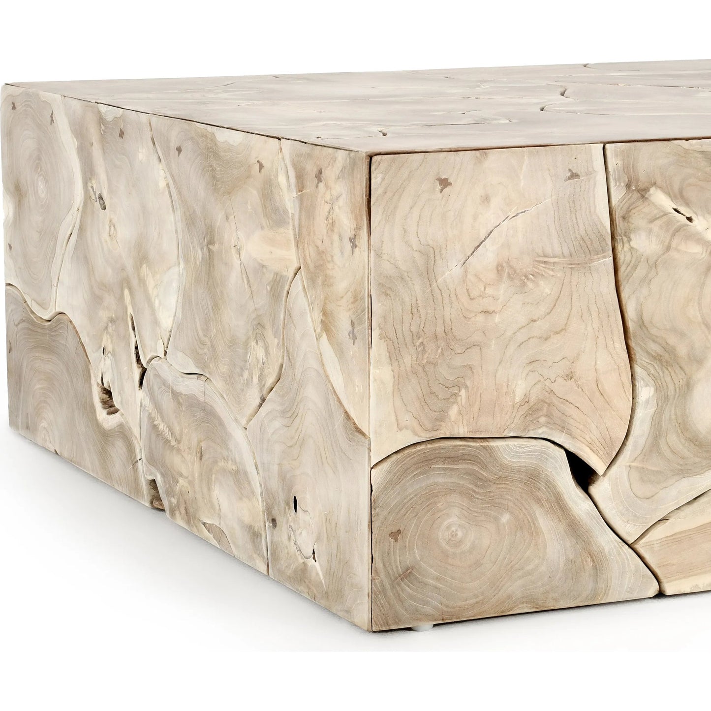 005 SI-2353701 | Closeup | Sorrento Teak Wood Square Coffee Table by Classic Home. Made from teak wood in a cottage & farmhouse style.