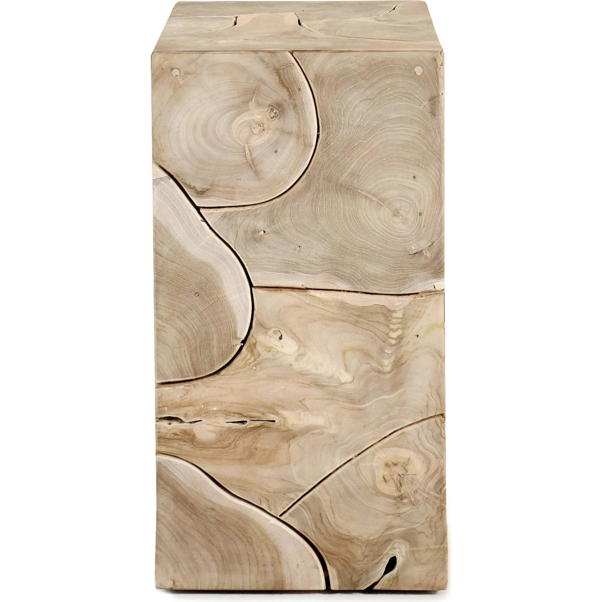 Sorrento Teak Wood End Table by Classic Home. Made from teak wood in a cottage & farmhouse style.