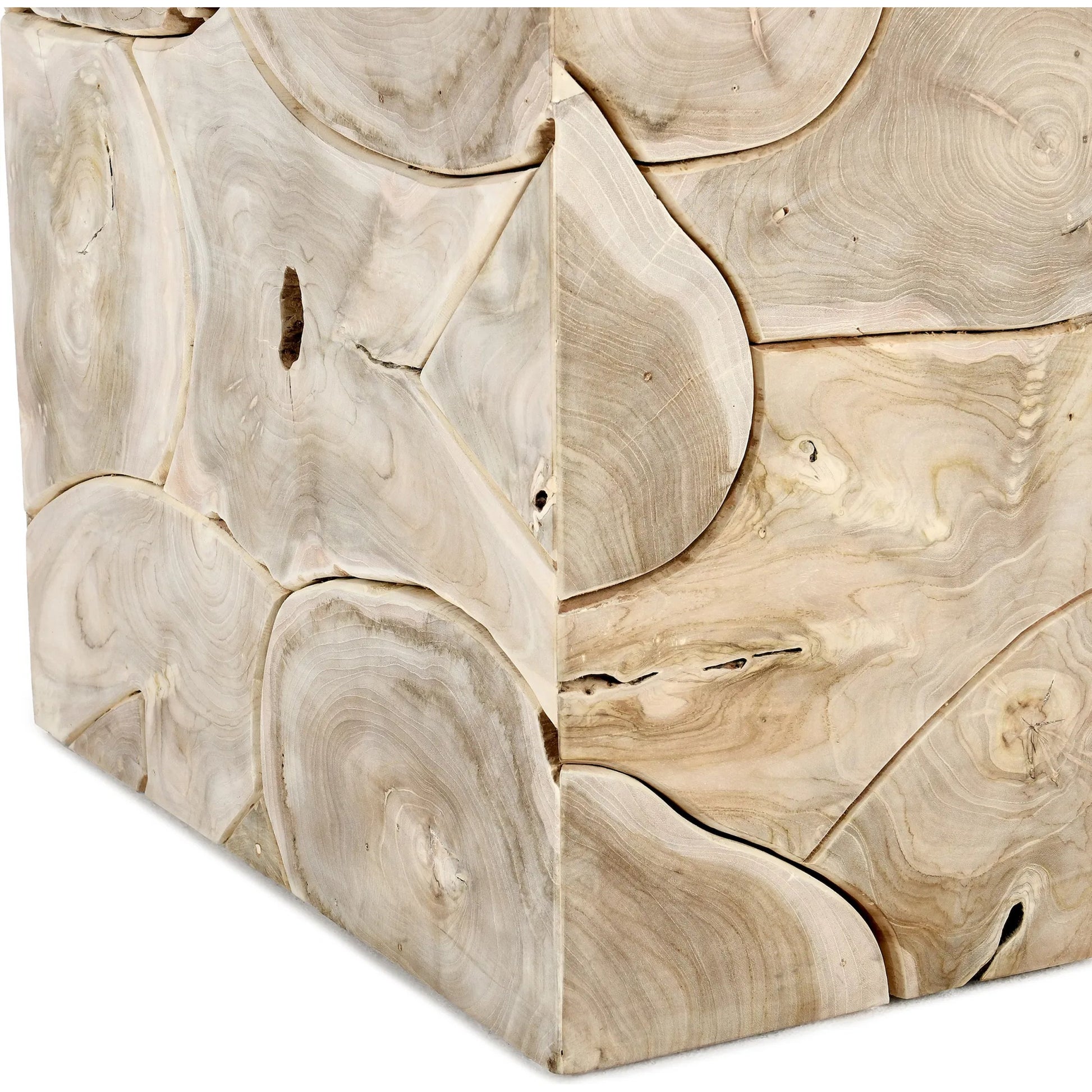 Sorrento Teak Wood End Table by Classic Home. Made from teak wood in a cottage & farmhouse style.