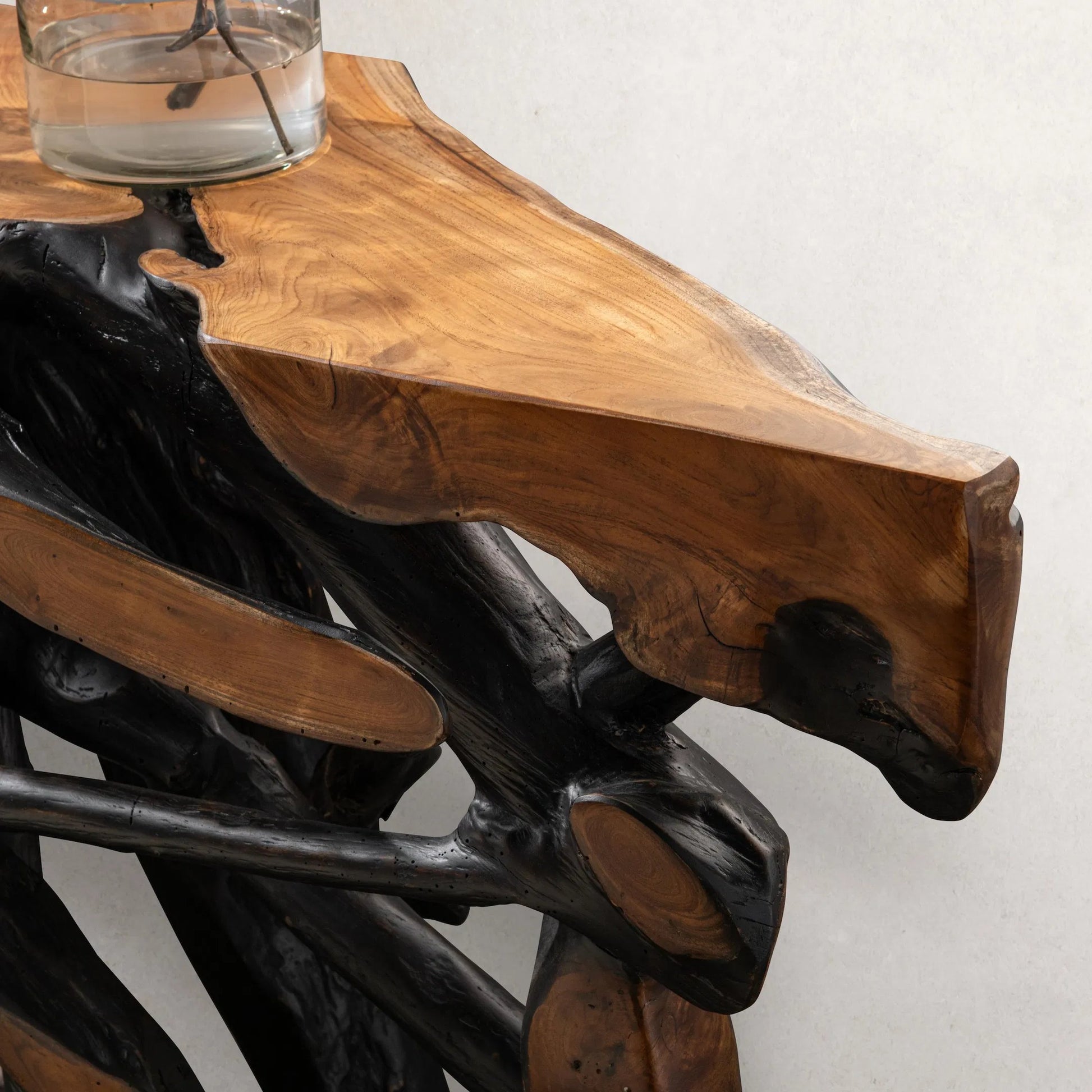 Cypress Teak Wood Root Console Table by Classic Home. Made from teak wood in a modern style.