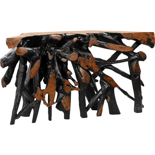 Cypress Teak Wood Root Console Table by Classic Home. Made from teak wood in a modern style.