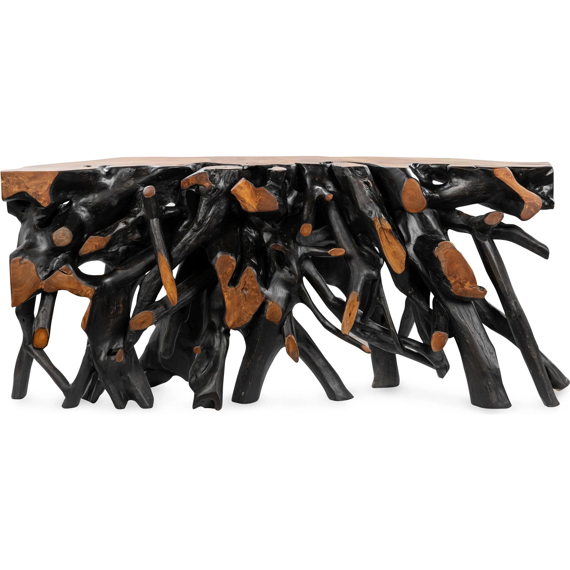 Cypress Teak Wood Root Console Table by Classic Home. Made from teak wood in a modern style.