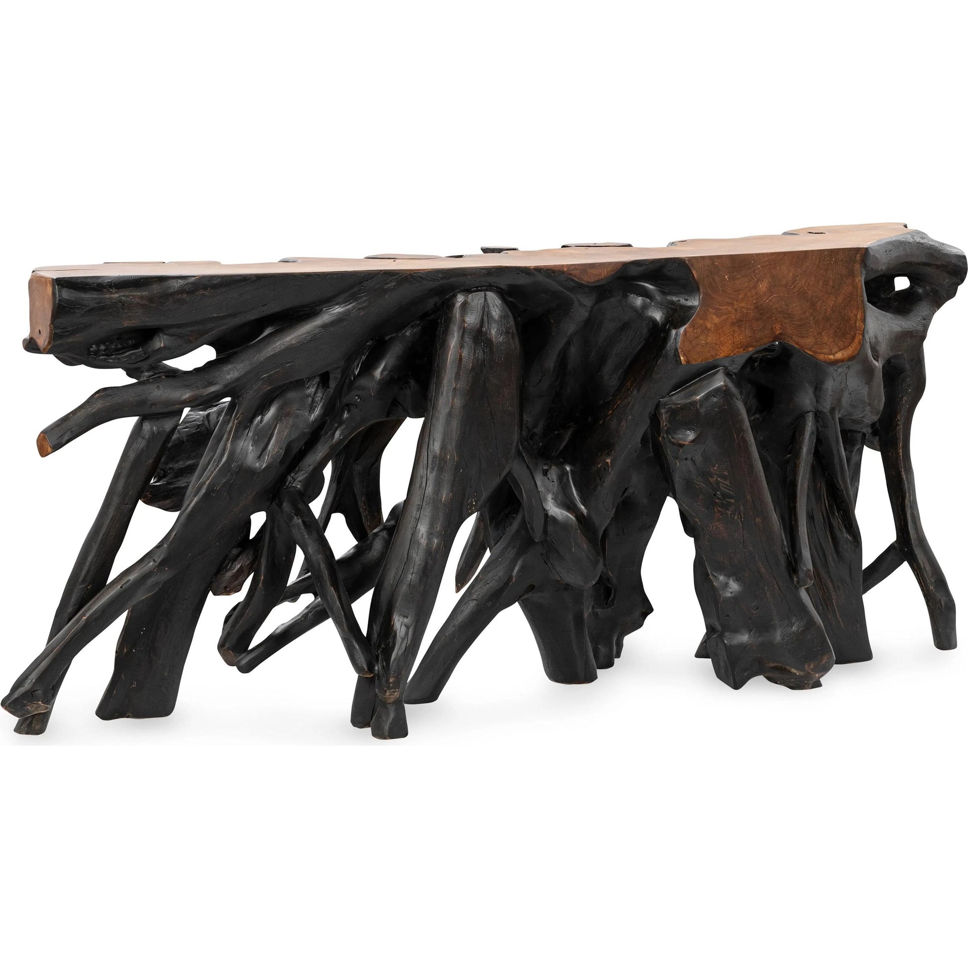 Cypress Teak Wood Root Console Table by Classic Home. Made from teak wood in a modern style.