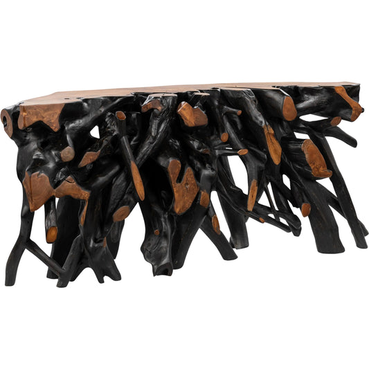 Cypress Teak Wood Root Console Table by Classic Home. Made from teak wood in a modern style.