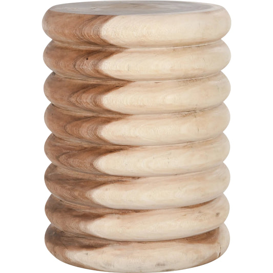 Gala Round Meh Wood End Table by Classic Home in natural. Made from meh wood in a unique style.