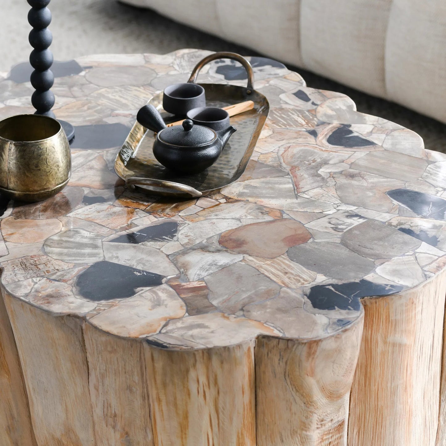 006 SI-2237241 | Closeup | Norwest Teak Wood Coffee Table by Classic Home in natural. Made from unique in a transitional style.