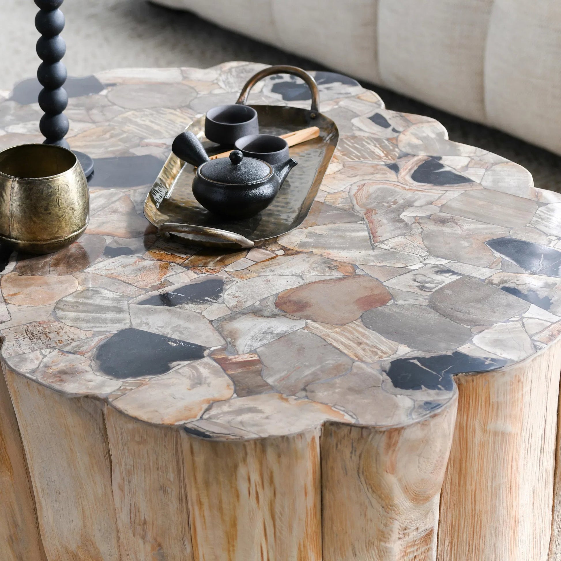 Norwest Teak Wood Coffee Table by Classic Home in natural. Made from unique in a transitional style.