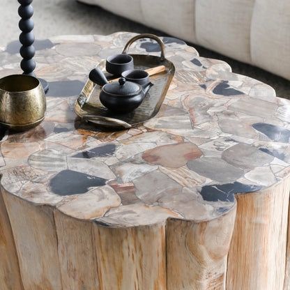 Norwest Teak Wood Coffee Table by Classic Home in natural. Made from unique in a transitional style.
