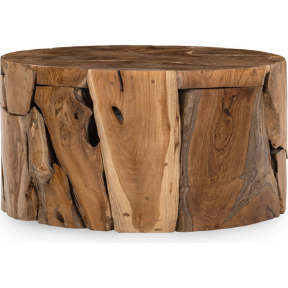 Rhea Teak Wood Coffee Table by Classic Home. Made from teak wood in a cottage & farmhouse style.