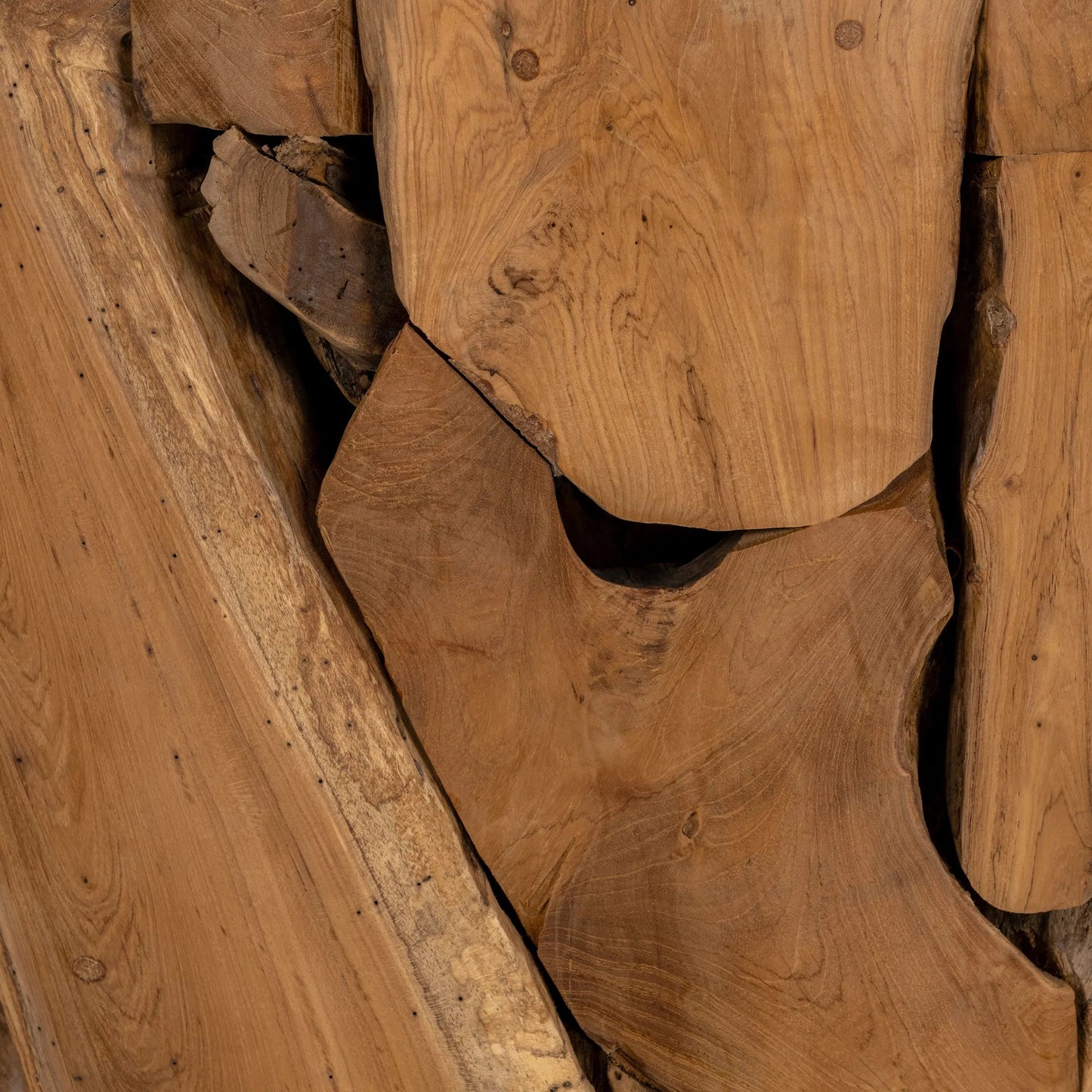 006 SI-2353705 | Closeup | Rhea Teak Wood Coffee Table by Classic Home. Made from teak wood in a cottage & farmhouse style.