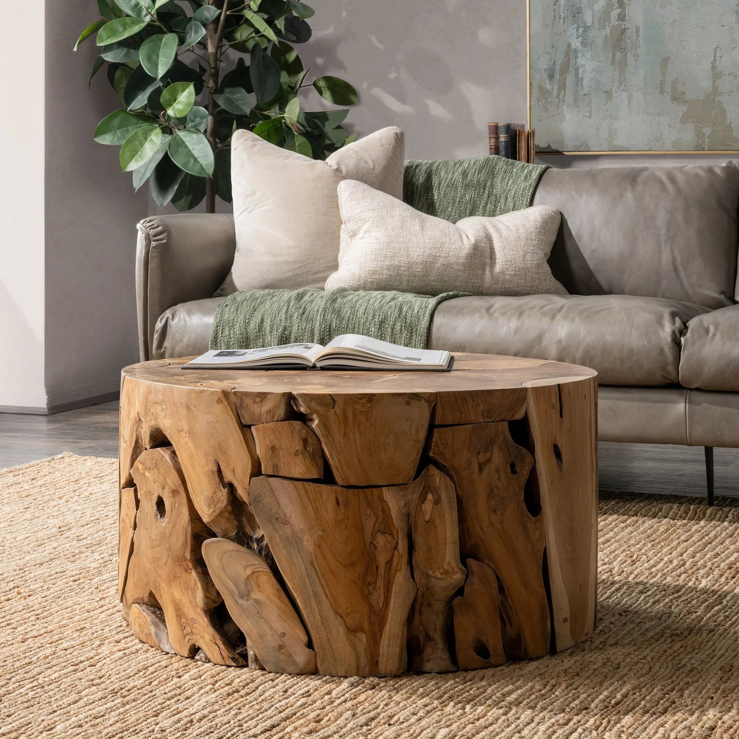 010 SI-2353705 | Lifestyle | Rhea Teak Wood Coffee Table by Classic Home. Made from teak wood in a cottage & farmhouse style.