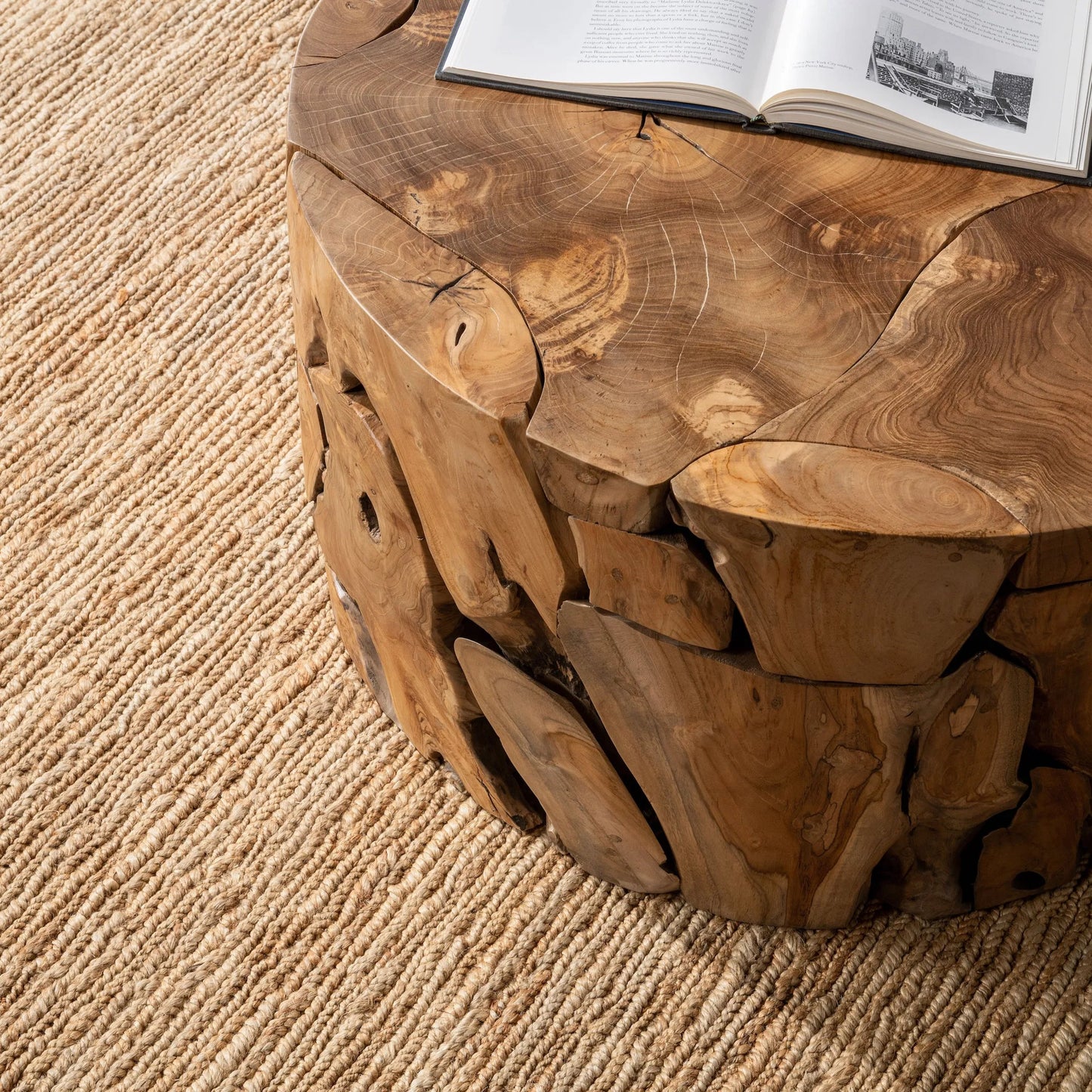 011 SI-2353705 | Lifestyle | Rhea Teak Wood Coffee Table by Classic Home. Made from teak wood in a cottage & farmhouse style.