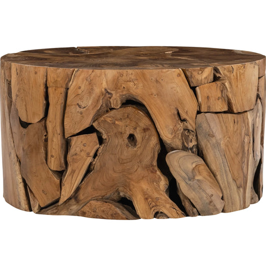 Rhea Teak Wood Coffee Table by Classic Home. Made from teak wood in a unique style.