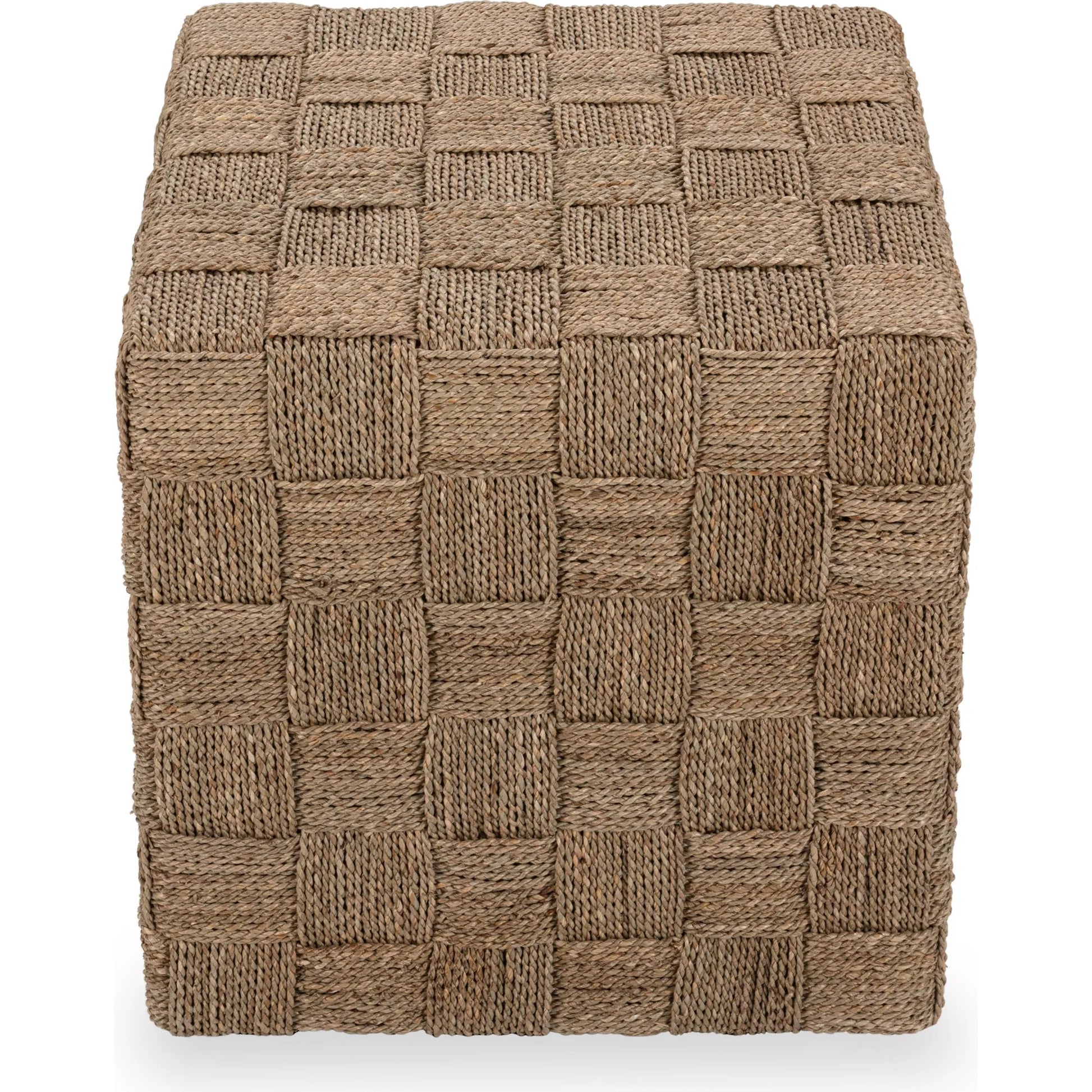 Neyla End Table by Classic Home in natural. Made from seagrass, plywood in a rustic style.