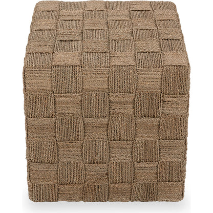 Neyla End Table by Classic Home in natural. Made from seagrass, plywood in a rustic style.