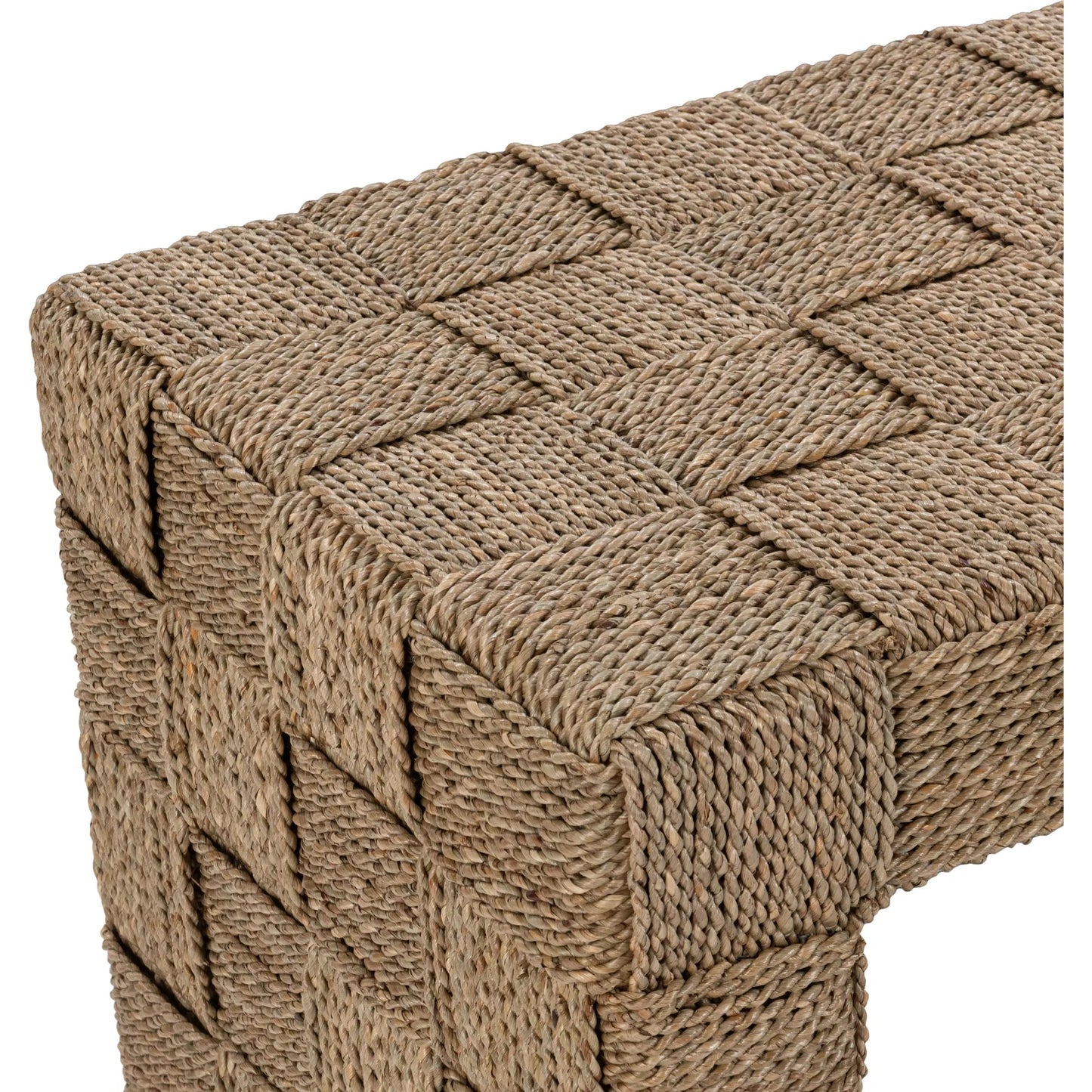005 SI-2518805 | Closeup | Neyla Console Table by Classic Home in natural. Made from seagrass, plywood in a rustic style.