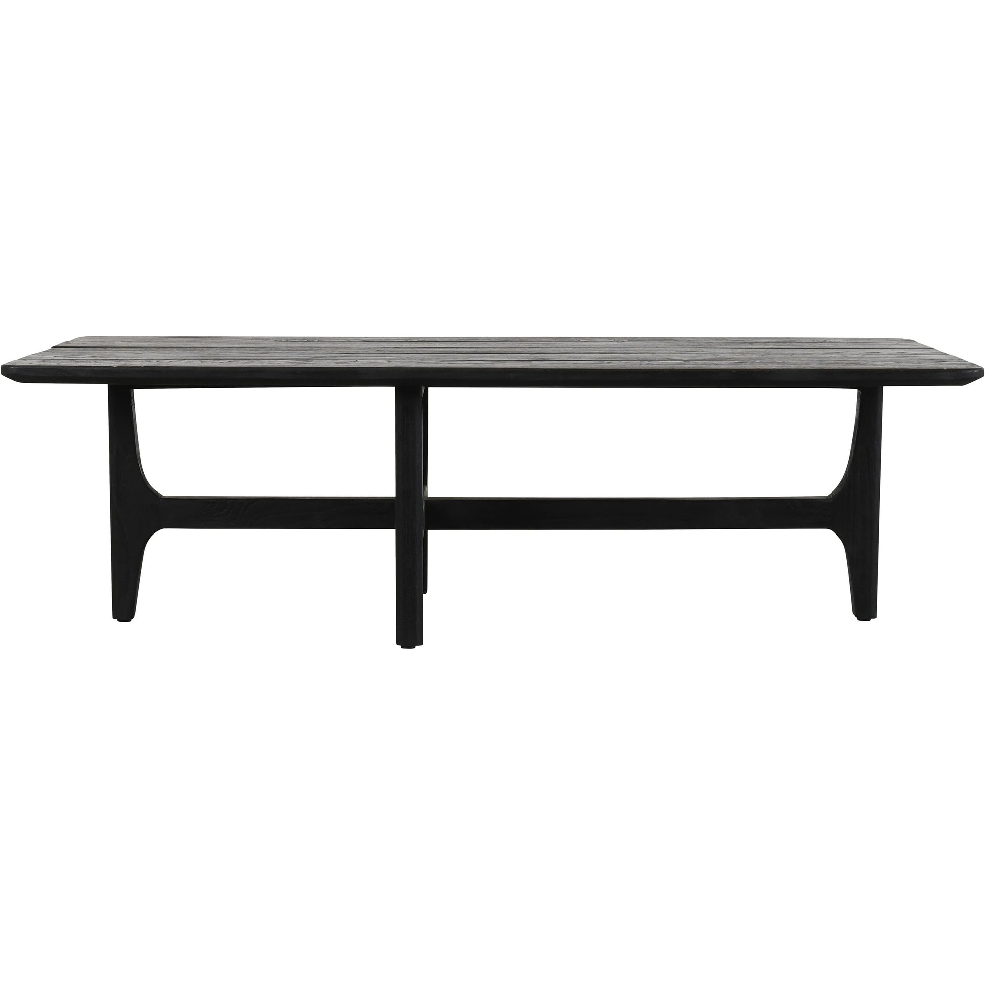 Dawn Outdoor Coffee Table by Classic Home in gray matte. Made from teak wood in a modern style.