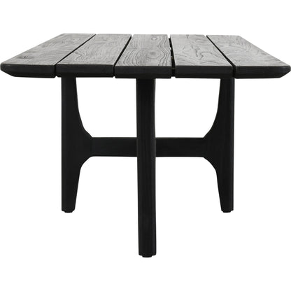 Dawn Outdoor Coffee Table by Classic Home in gray matte. Made from teak wood in a modern style.