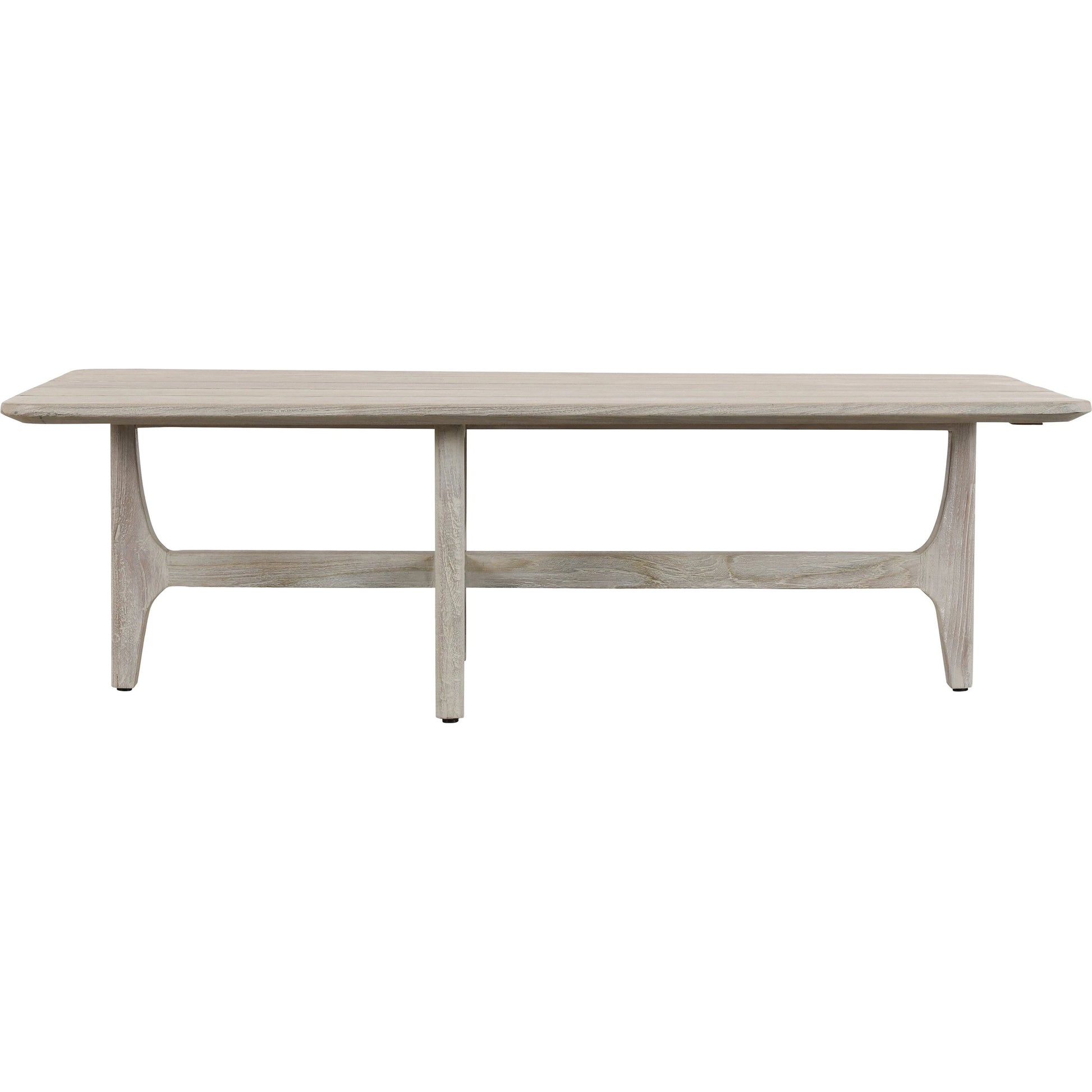 Dawn Outdoor Coffee Table by Classic Home in gray matte. Made from teak wood in a modern style.