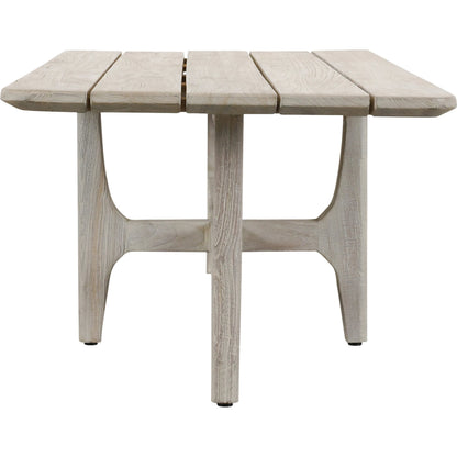 Dawn Outdoor Coffee Table by Classic Home in gray matte. Made from teak wood in a modern style.