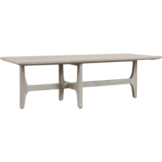 Dawn Outdoor Coffee Table by Classic Home in gray matte. Made from teak wood in a modern style.