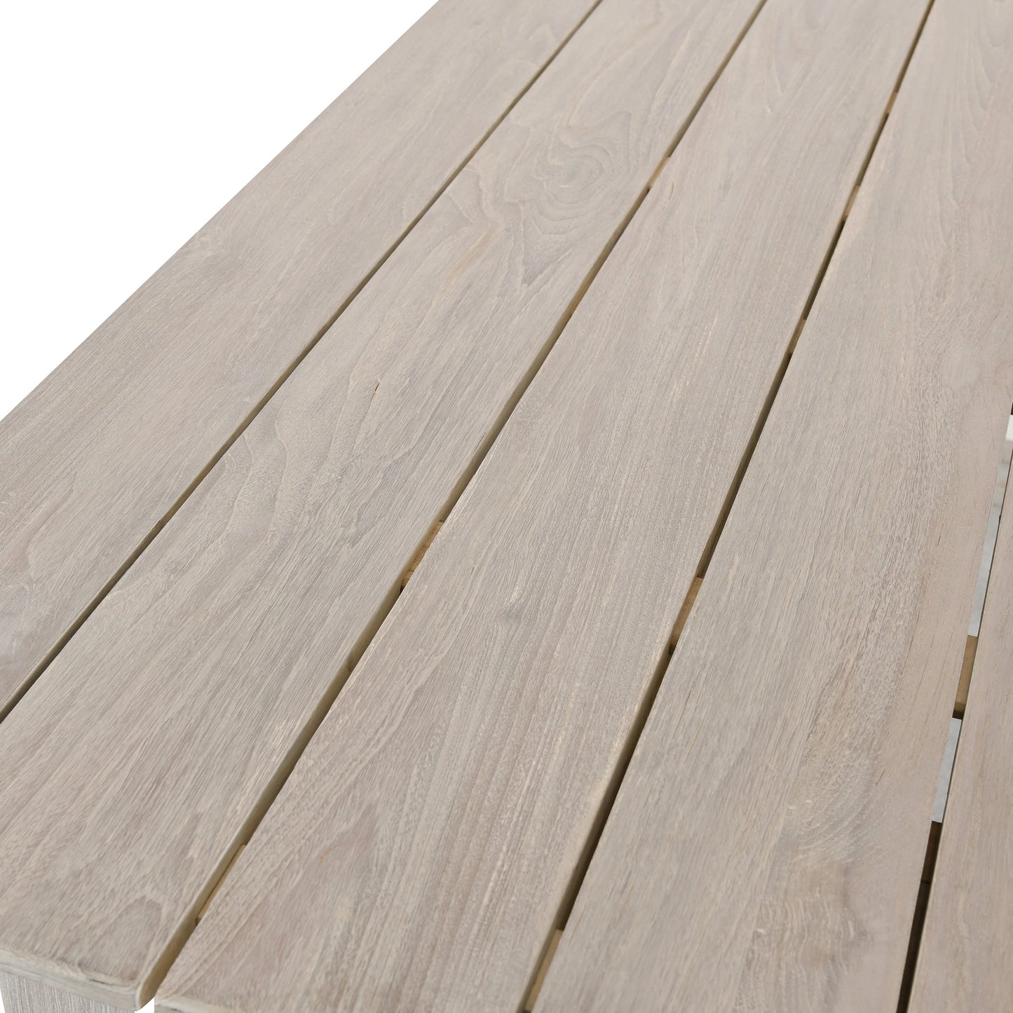 007 SI-2078716 | Closeup | Dawn Outdoor Counter Table by Classic Home in gray matte. Made from teak wood in a modern style.