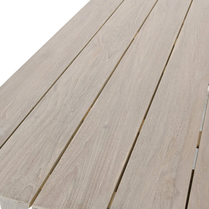 Dawn Outdoor Counter Table by Classic Home in gray matte. Made from teak wood in a modern style.