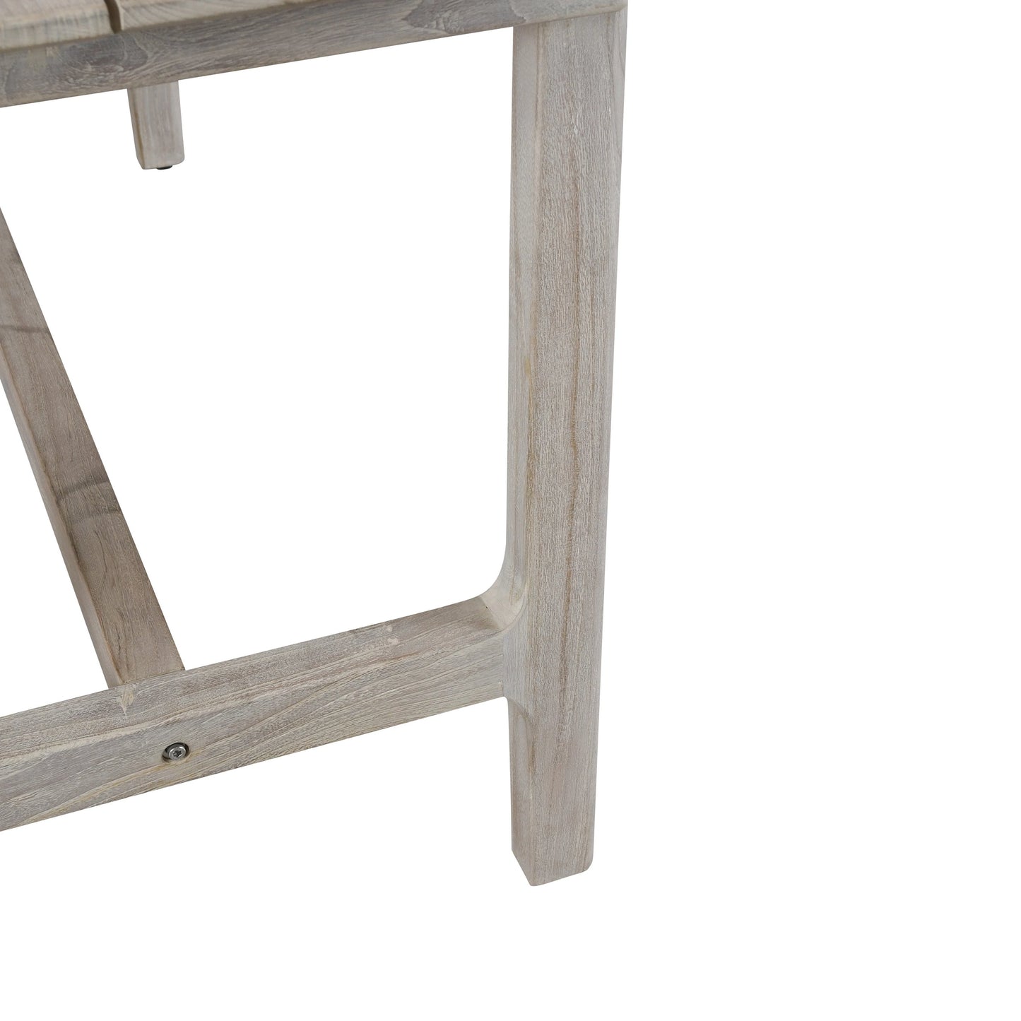 009 SI-2078716 | Closeup | Dawn Outdoor Counter Table by Classic Home in gray matte. Made from teak wood in a modern style.