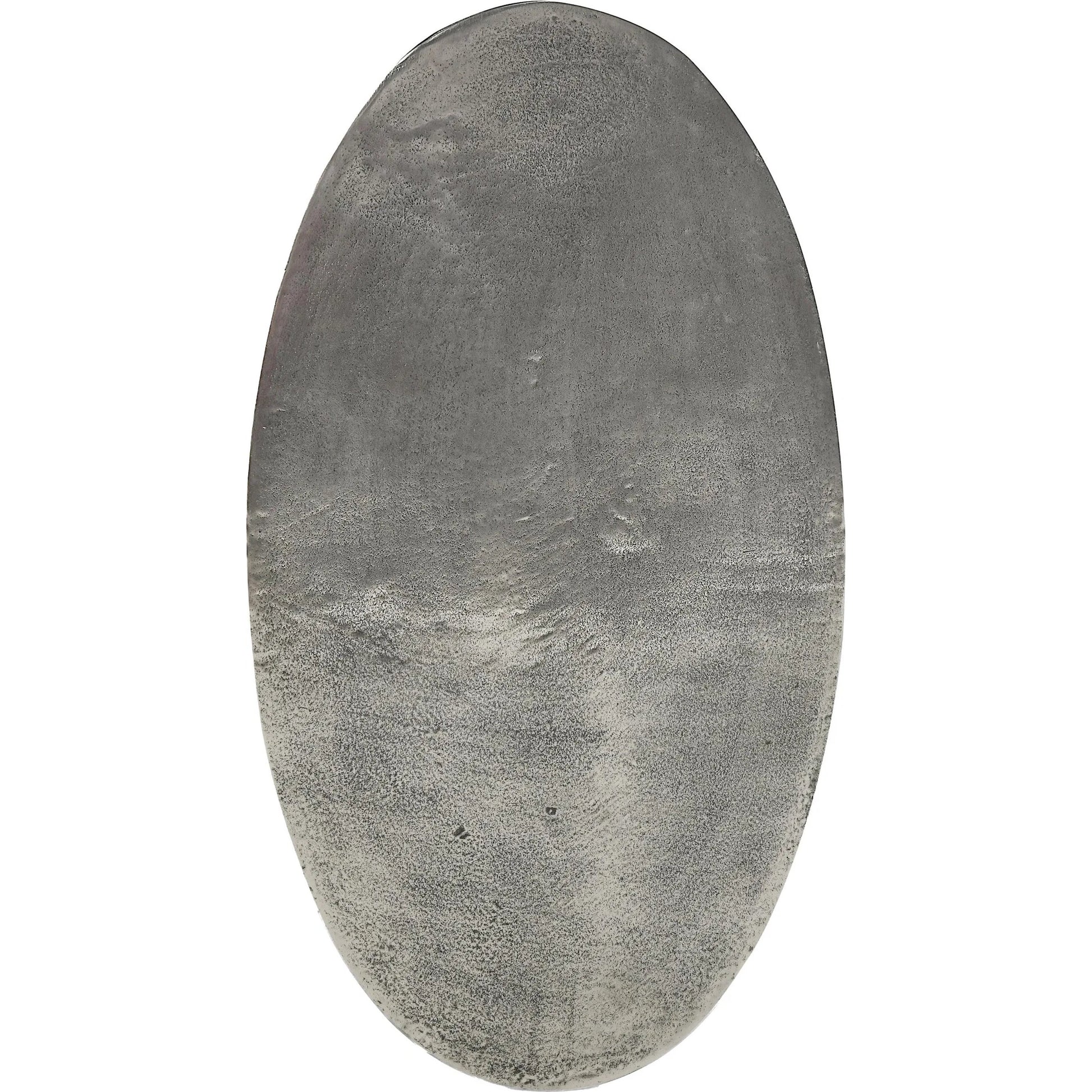 Flores 48" Oval Coffee Table by Classic Home in nickel. Made from cast aluminum in a unique style.