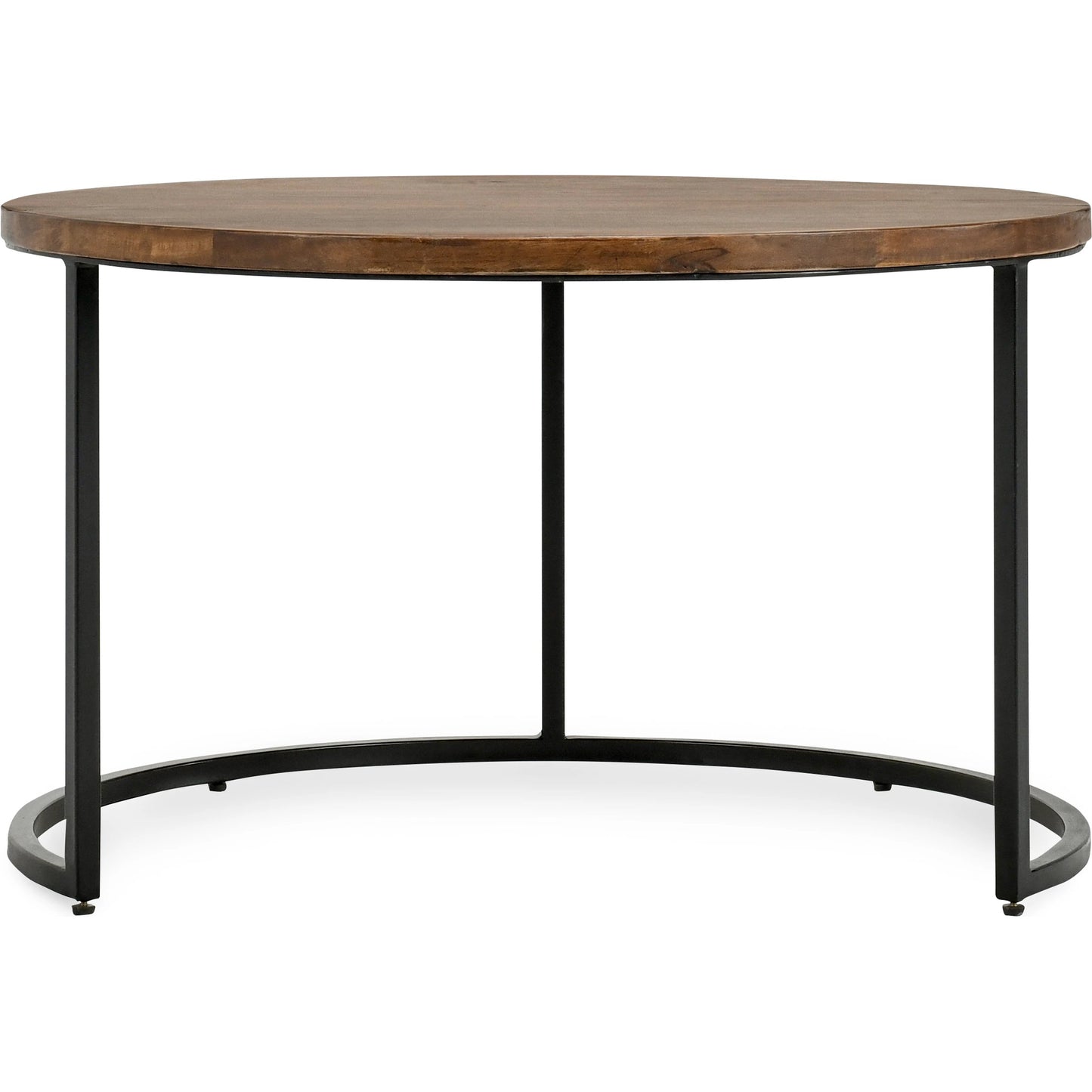 003 SI-2160253 | Additional Silo | Emma Table Set of 2 Nesting Tables (Set of 2) by Kosas Home in natural brown, black. Made from oak veneer, iron in a modern style.