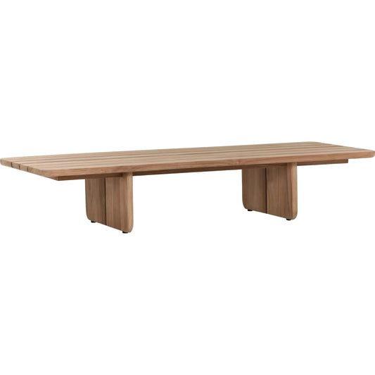 Hudson 63" Teak Wood Outdoor Coffee Table by Classic Home in natural. Made from unique in a unique style.