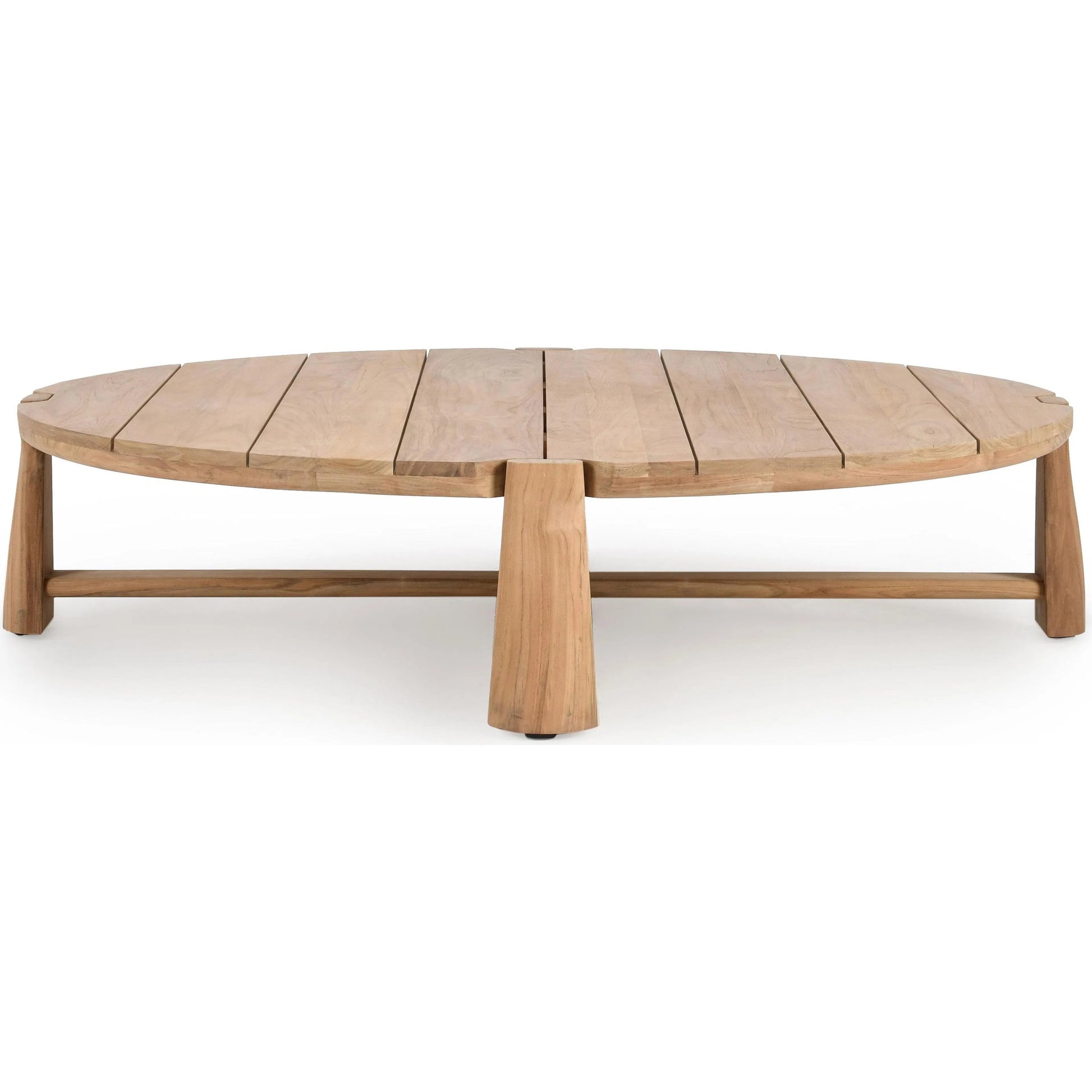 Aston 65" Round Teak Outdoor Coffee Table by Classic Home in natural. Made from unique in a transitional style.