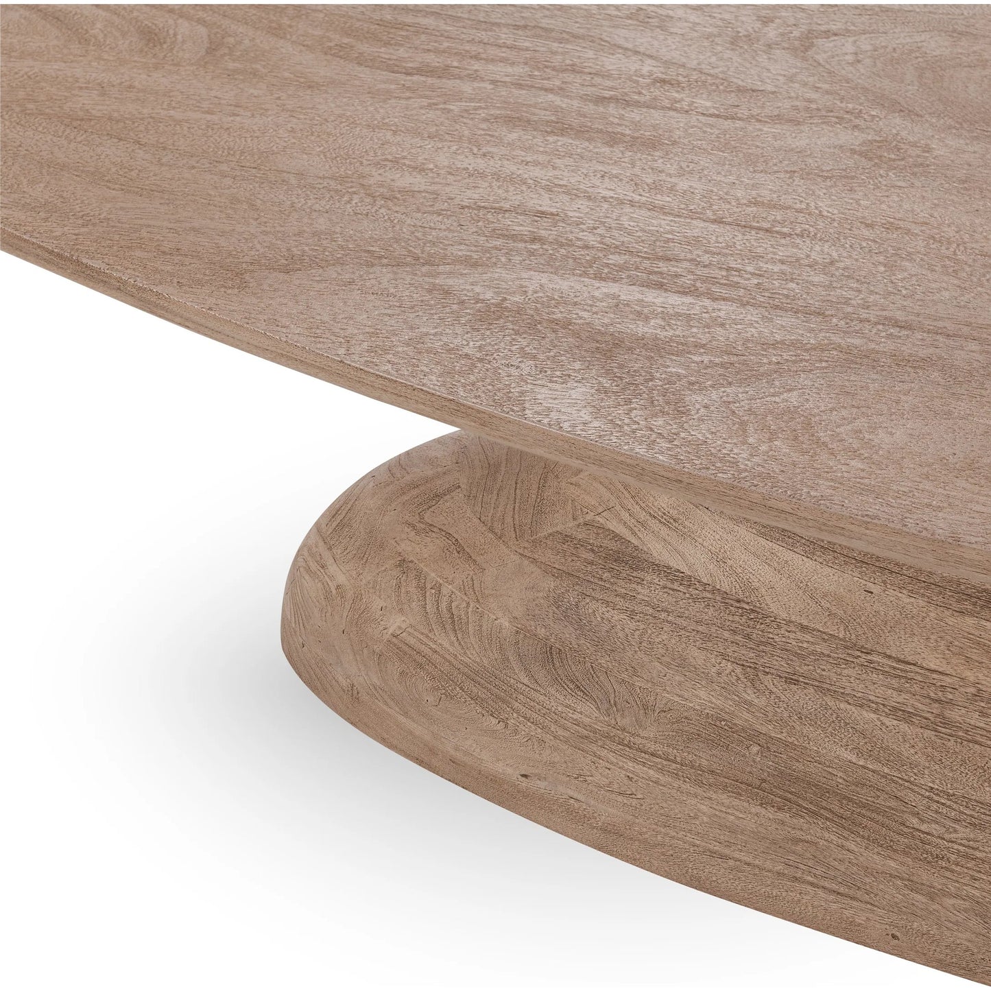 005 SI-2533186 | Closeup | Amara Dining Table by Classic Home in sandstone greige. Made from acacia wood in a unique style.
