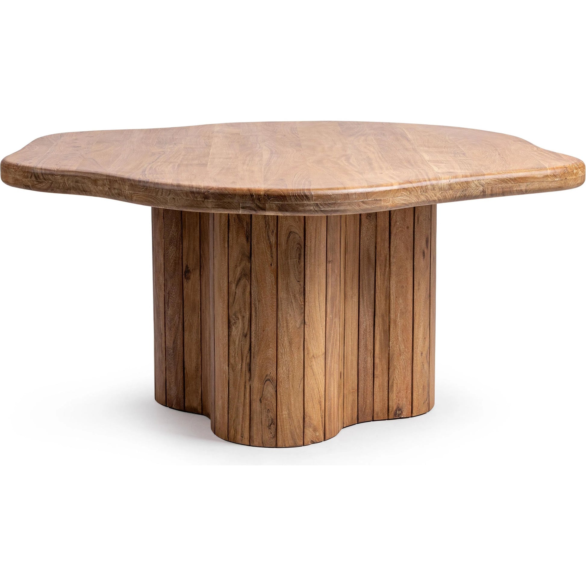 Alvaro Dining Table by Classic Home in golden wheat. Made from acacia wood in a unique style.