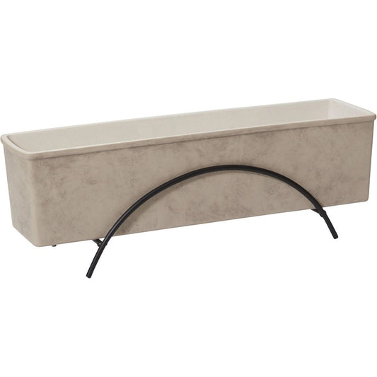 Meliora Trough by Accent Decor in tan. Made from ceramic in a cottage & farmhouse style.