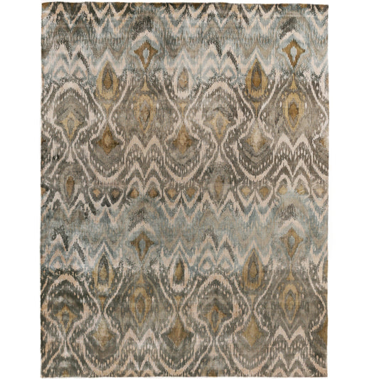 Koda 5100 Rug by Exquisite Rugs in gray. Made from bamboo silk in a unique style.