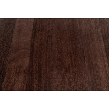 Kensie Dining Table by Classic Home in mango wood, bronze. Made from mango wood, iron base in a modern style.